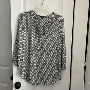 Ikat print blouse with 3/4 sleeve
